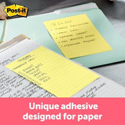 Post-it Super Sticky Notes, 4" x 6", Assorted Colors, Lined, 8 Pack, 800 Total Sheets