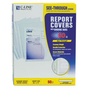C-Line - Polypropylene Report Covers w/Binding Bars, Economy, Clear, 11 x 8 1/2 - 50/BX