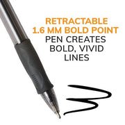 BIC Glide Bold Retractable Ball Pen, Black & Blue (18 ct.)