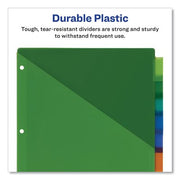 Avery Insertable Big Tab Plastic 1-Pocket Dividers, 8-Tab, 11.13 x 9.25, Assorted, 1 Set