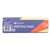 Member's Mark Legal Writing Pad - Perforated Canary 15-Pack