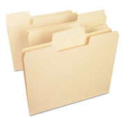 Smead 1/3 Cut Assorted Positions SuperTab Heavyweight File Folders, Manila (Letter, 50ct.)