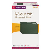 Smead 1/3 Cut Adjustable Positions Hanging File Folders, Green (Legal, 25ct.)