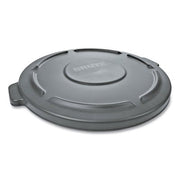 Rubbermaid Commercial 22.25" Round Flat Top Lid, for 32-Gallon Round Brute Containers (Gray)