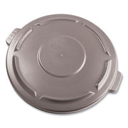 Rubbermaid Commercial 22.25" Round Flat Top Lid, for 32-Gallon Round Brute Containers (Gray)