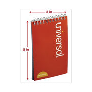 Universal Wirebound Memo Book, Narrow Rule, 3 x 5, White, 50 Sheets, 12/Pack
