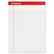 Universal Perforated Edge Writing Pad, Legal Ruled, Letter, White, 50-Sheet Pads, 12ct.