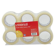 Universal General-Purpose Acrylic Box Sealing Tape, 48mm x 100m, 3" Core, Clear, 12/Pack