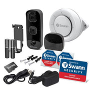 Swann Dual Powered Video Doorbell and Wi-Fi Smart Wired Audio and Visual Siren Alarm Kit