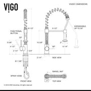 Vigo Edison Pull-Down Spray Kitchen Faucet (Matte Black)