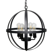 Enjoy Lighting 4-Light Globe Chandelier with Vintage Filament Bulbs
