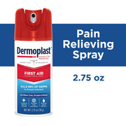 Dermoplast First Aid Spray, Antiseptic & Analgesic Spray for Minor Cuts, Scrapes and Burns, 2.75 oz
